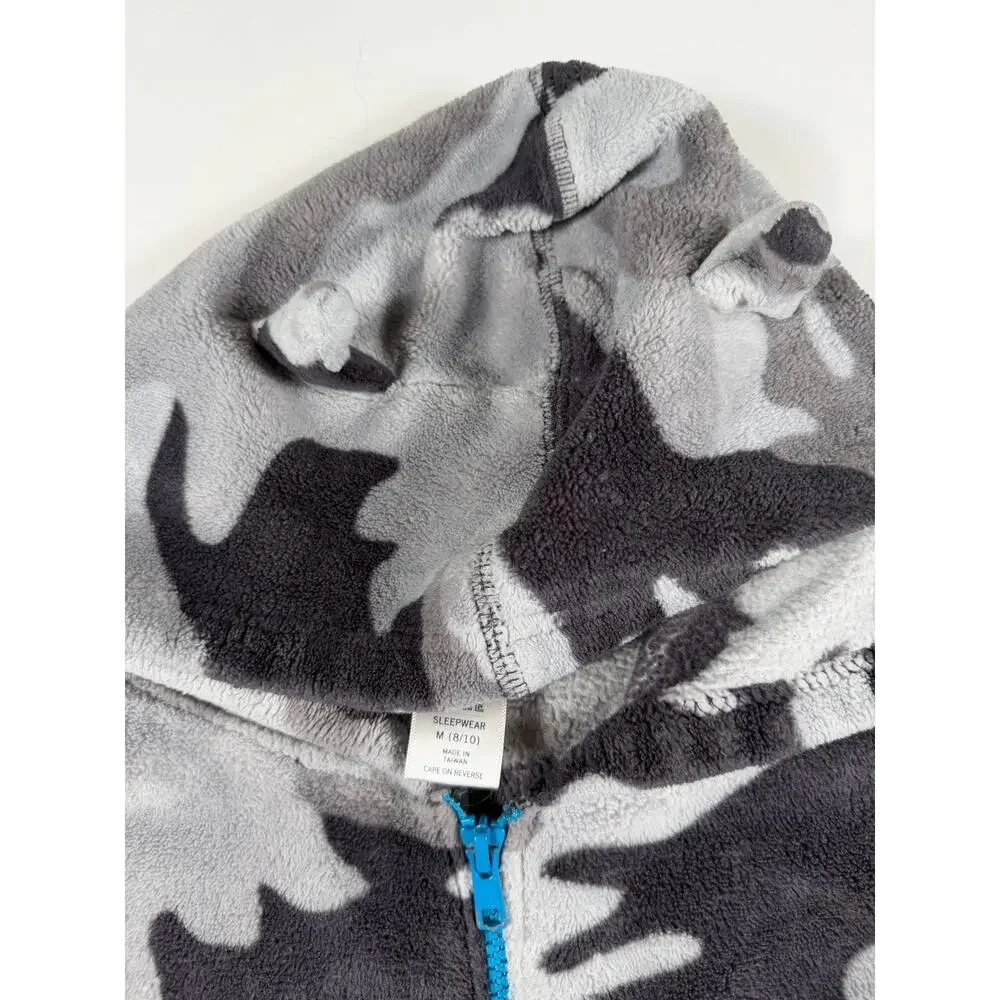 Tucker + Tate Camo Hooded Fleece One-Piece Pajamas Size 8-10 medium